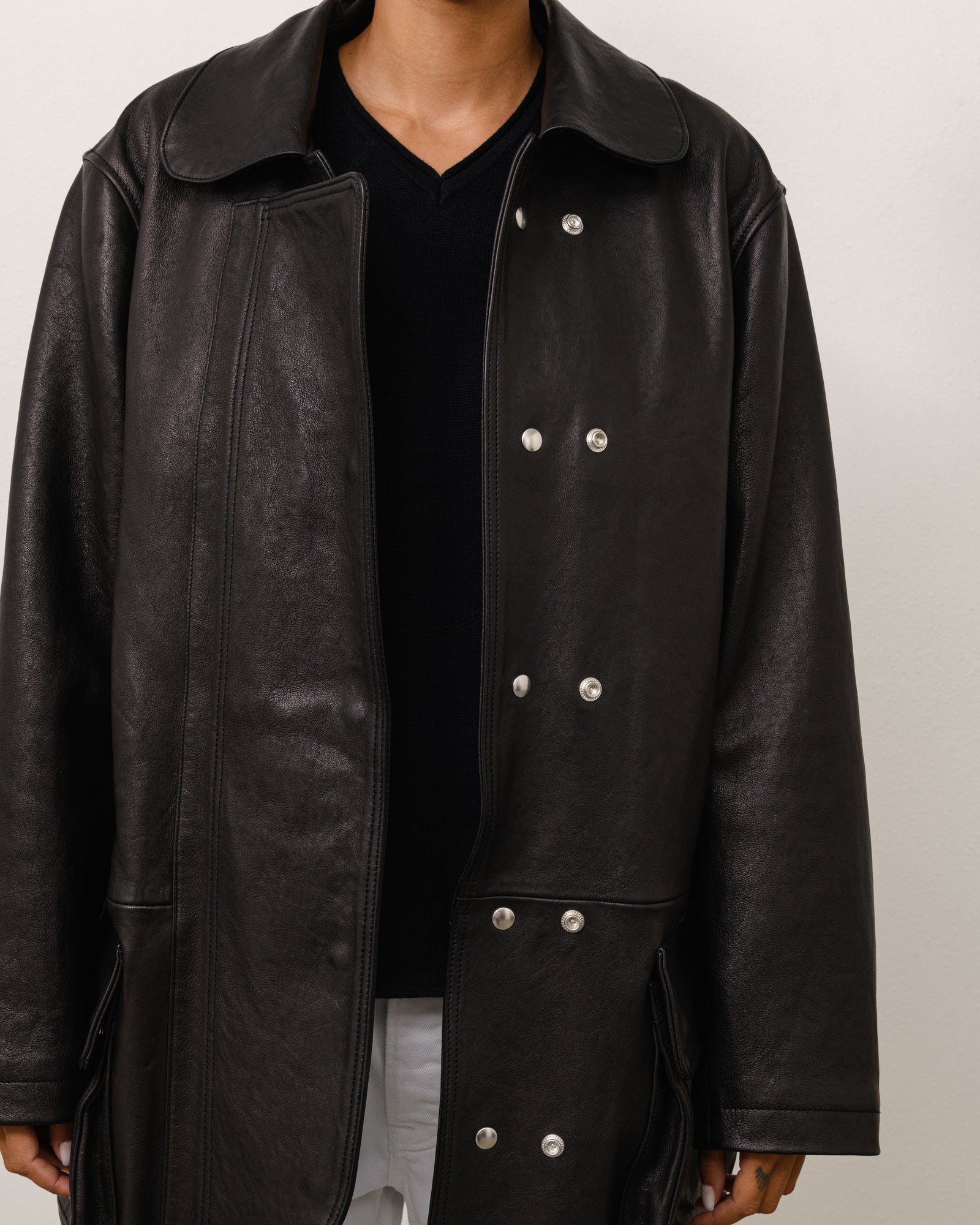 OUR LEGACY LEATHER FIREMAN JACKET